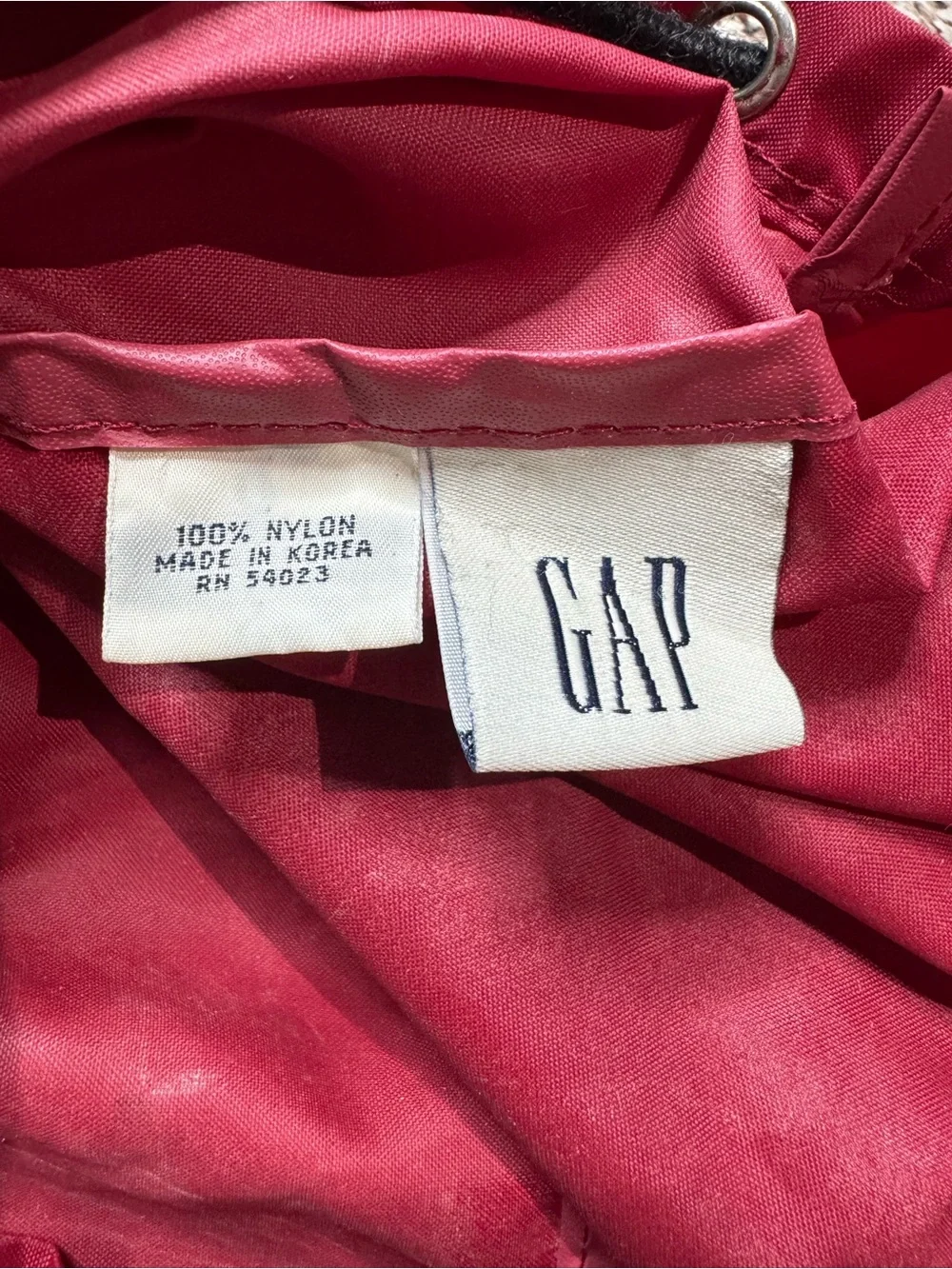 GAP Vintage Y2K Nylon Drawstring Cinching Backpack